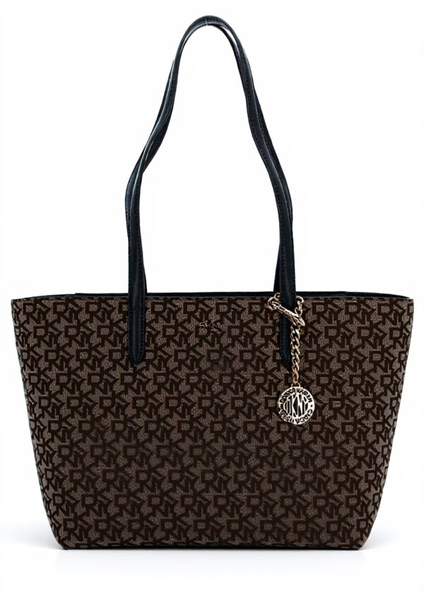 Cabas DKNY Bryant Zip Tote M Chino Charbon Femme