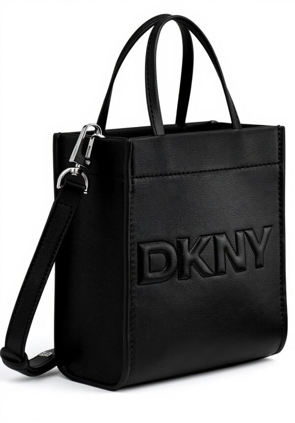 Sac bandoulière DKNY Carter Mini Tote Noir Argent femme