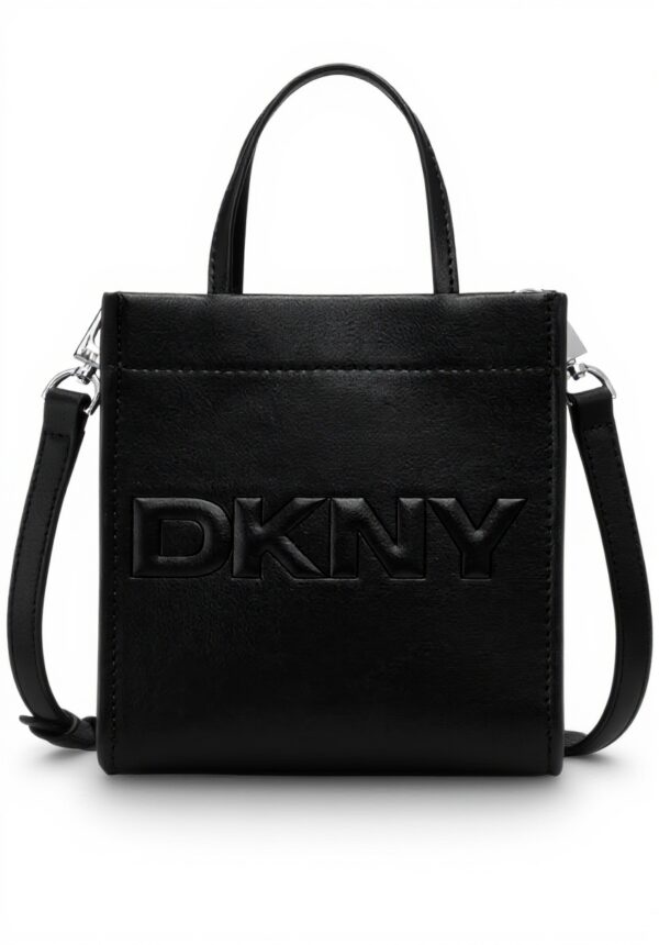 Sac bandoulière DKNY Carter Mini Tote Noir Argent femme