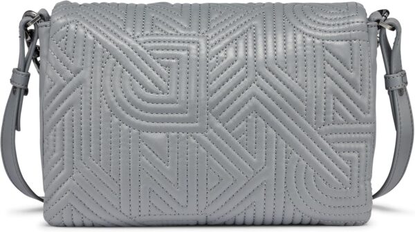 DKNY Sac Bandoulière Femme Grand Rabat Gris Foncé Noir-1