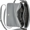 DKNY Sac Bandoulière Femme Grand Rabat Gris Foncé Noir-3