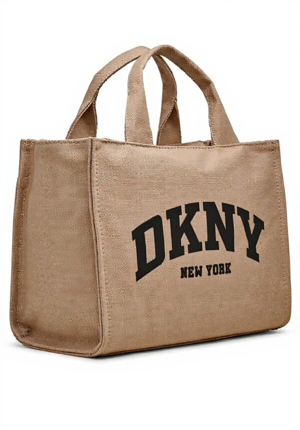 DKNY Fourre-tout Durable Cabas Femme Kaki Clair Noir