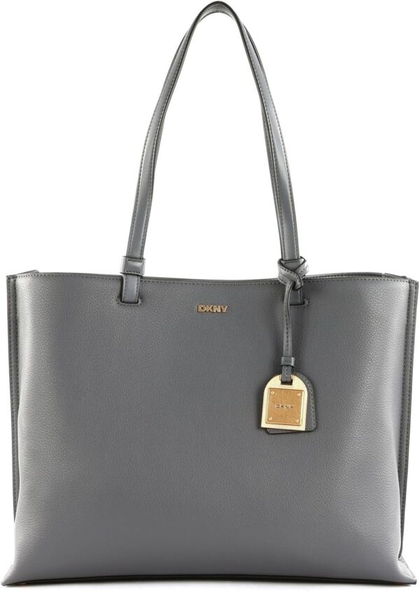 Sac à main DKNY Alya Tote Femme Gris Foncé Noir Doré-0
