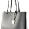 Sac à main DKNY Alya Tote Femme Gris Foncé Noir Doré-1
