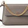 DKNY Sac bandoulière femme rabat gris foncé Belen-0