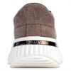 Baskets DKNY Larissa Lacets Plateforme Femme Cuir Cendre