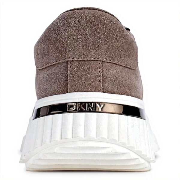 Baskets DKNY Larissa Lacets Plateforme Femme Cuir Cendre