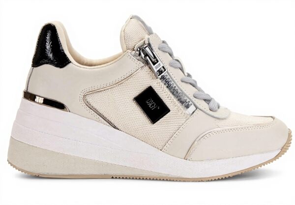 Baskets mode DKNY Kai Lace-up Wedge cuir femme