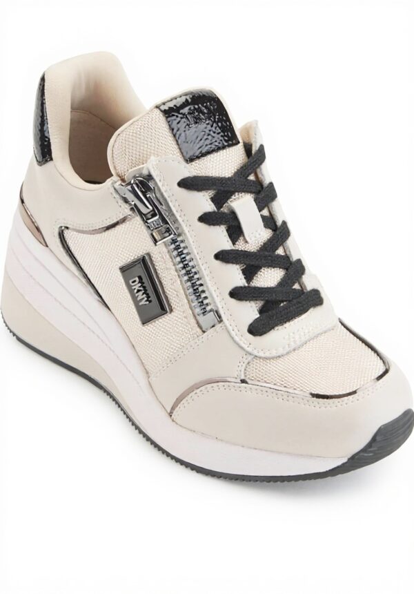 Baskets mode DKNY Kai Lace-up Wedge cuir femme