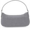 Sac bandoulière mini DKNY femme cuir gris porté main
