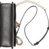 Sac bandoulière femme DKNY Elissa noir doré classique-2