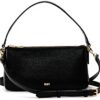 Sac bandoulière DKNY Irina Femme Cuir Noir Or