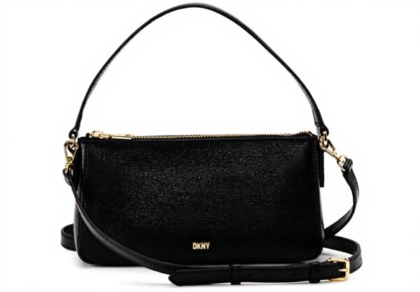 Sac bandoulière DKNY Irina Femme Cuir Noir Or
