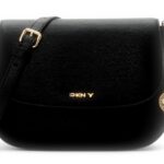 Sac bandoulière DKNY Bryant Noir doré contemporain femme