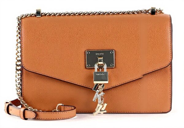 Sac porté épaule DKNY Elissa brun clair femme