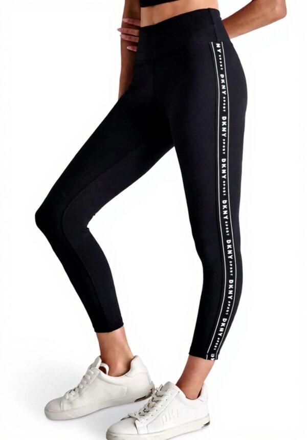 Leggings DKNY Haute Taille 7/8 Compression Femme Noir