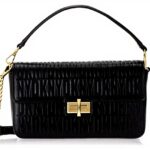 Sac à main DKNY Jojo 23 cm Noir Doré porté main femme