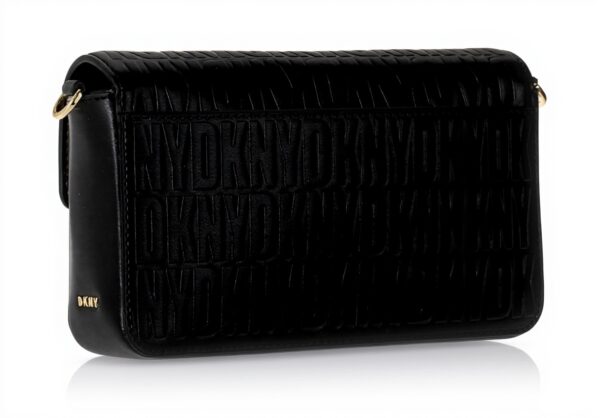 Sac à main DKNY Jojo 23 cm Noir Doré porté main femme