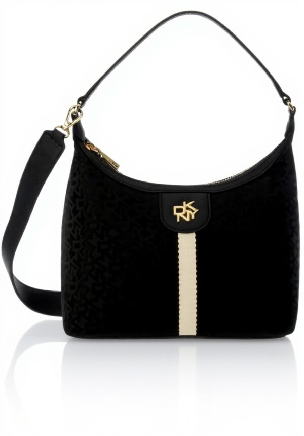 Sac bandoulière DKNY Monogram Femme Noir Fermeture éclair