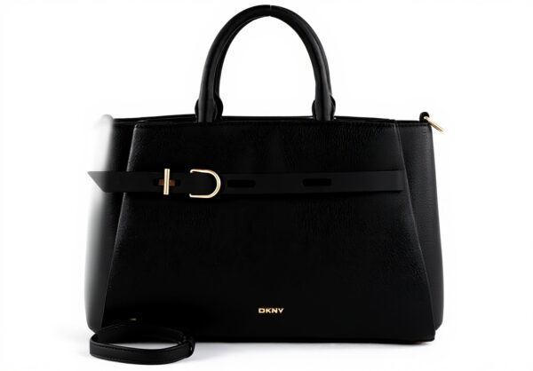 Sac porté main DKNY Onyx Noir Or design élégant rangement