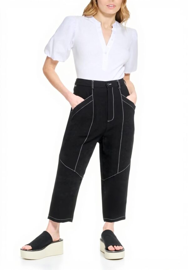 Pantalon DKNY à coutures contrastées femme confort style