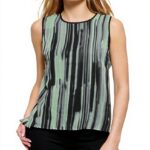 Débardeur imprimé sans manches DKNY femme col rond fermeture