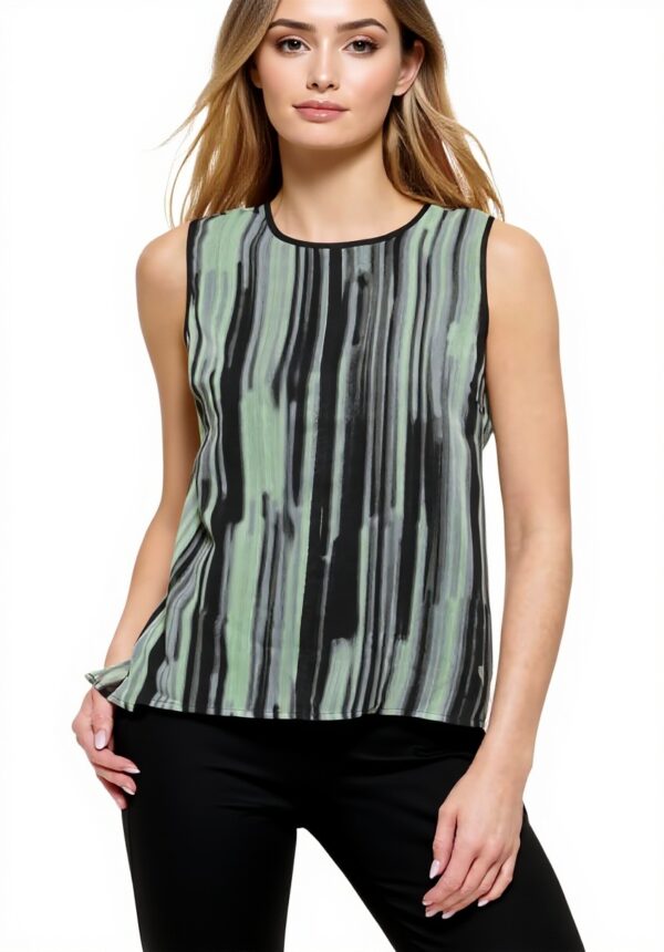 Débardeur imprimé sans manches DKNY femme col rond fermeture