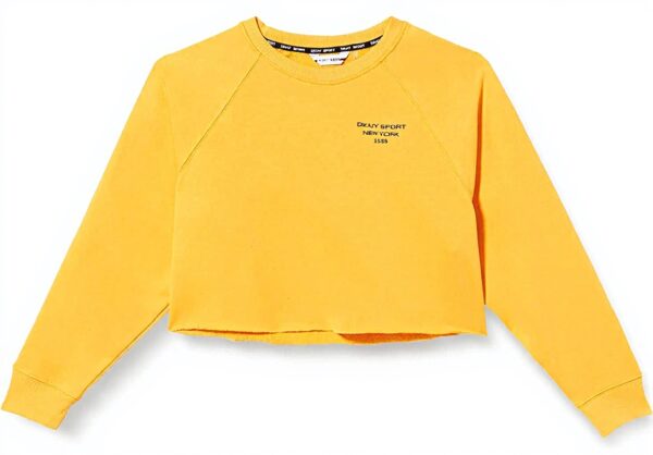 Pull Femme DKNY Sport Logo Mini Vert Cropped Confortable