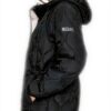 Manteau DKNY Femme Zip Capuche Matelassé Élégant Noir