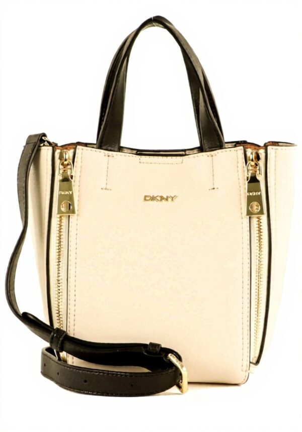 Cabas DKNY Zoey NS Tote Ivory Multi Cuir Femme